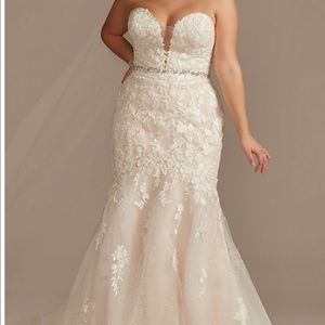 Fit and Flare Wedding Dress Size 16